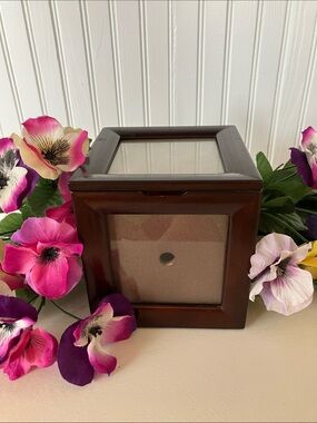 Vintage Bombay Wooden Photo Cube Keepsake Box